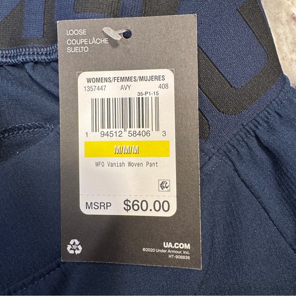 NWT Under Armour Women's Navy MFO Vanish Pant - Picture 8 of 8